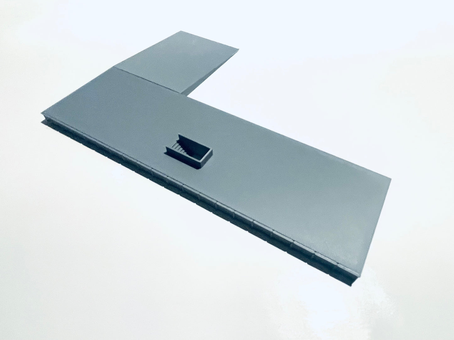 Bahnsteig einseitig mit Aufgang (Set mit 2x Bahnsteig, 1x Rampe) - 196x60x6,5mm