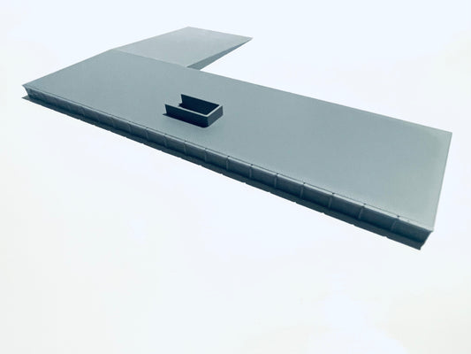 Bahnsteig einseitig mit Aufgang (Set mit 2x Bahnsteig, 1x Rampe) - 196x60x6,5mm